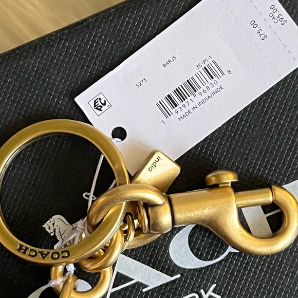 💰SOLD - 5273 - Coach Mirror Bag Charm in Signature Canvas - Picture 4 of 5